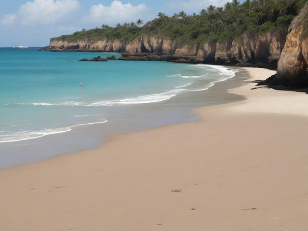 spiaggia bellissima immagine ravvicinata generata dai