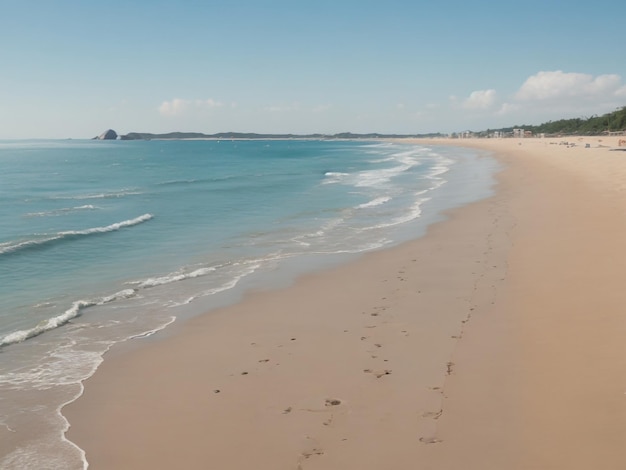 spiaggia bellissima immagine ravvicinata generata dai