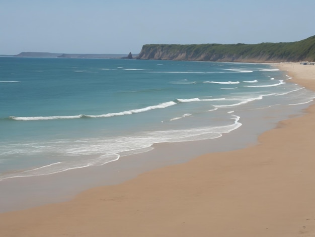 spiaggia bellissima immagine ravvicinata generata dai