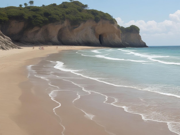 spiaggia bellissima immagine ravvicinata generata dai