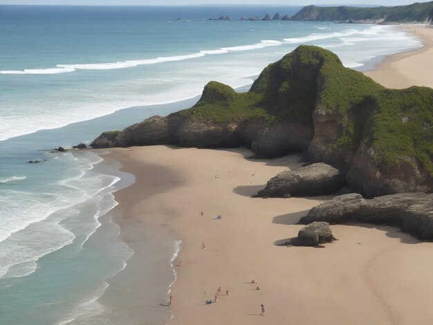 spiaggia bellissima immagine ravvicinata generata dai