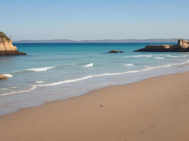 spiaggia bellissima immagine ravvicinata generata dai