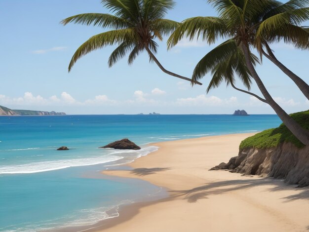 spiaggia bellissima immagine ravvicinata generata dai