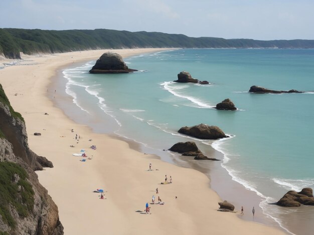 spiaggia bellissima immagine ravvicinata generata dai