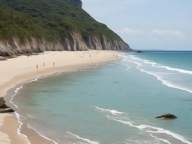 spiaggia bellissima immagine ravvicinata generata dai