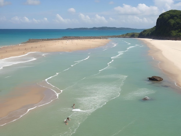 spiaggia bellissima immagine ravvicinata generata dai