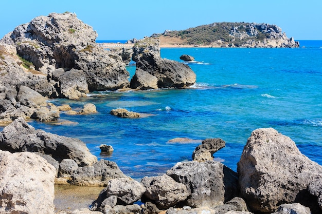 Spiaggia del mare vicino alla Rocca di San Nicola Agrigento Sicilia Italia