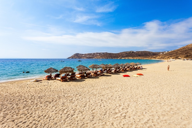 Spiaggia dell'isola di mykonos