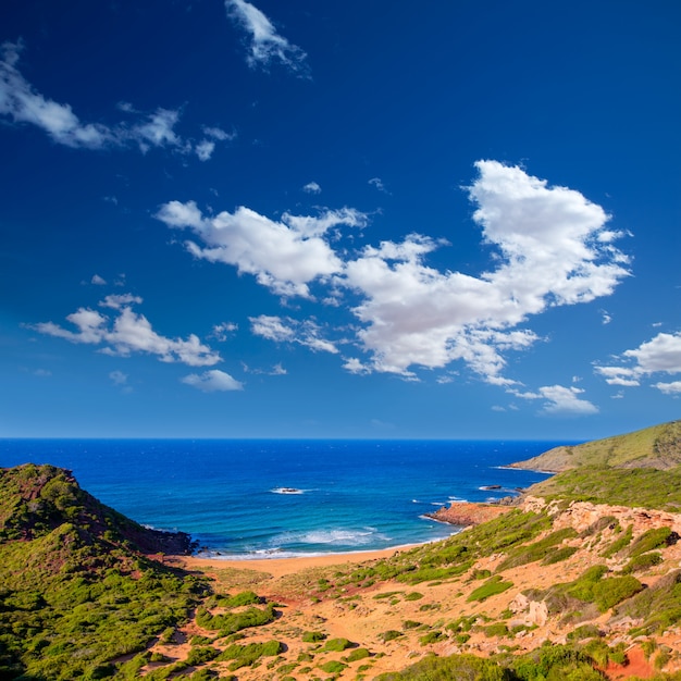 Spiaggia di Cala Pilar a Minorca alle Isole Baleari