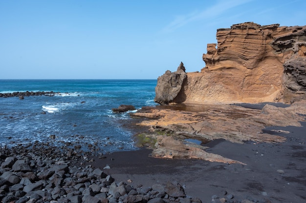 Spiaggia di Charco Verde a Lanzarote Isole Canarie in Spagna