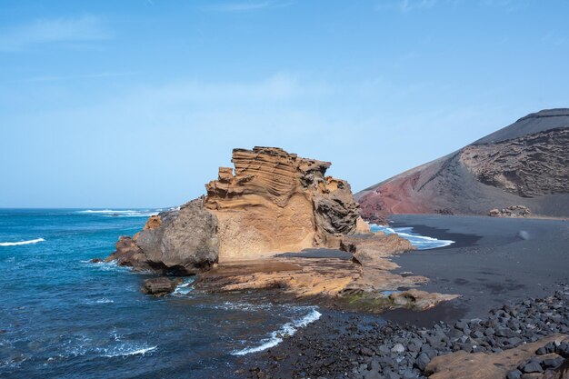 Spiaggia di Charco Verde a Lanzarote Isole Canarie in Spagna