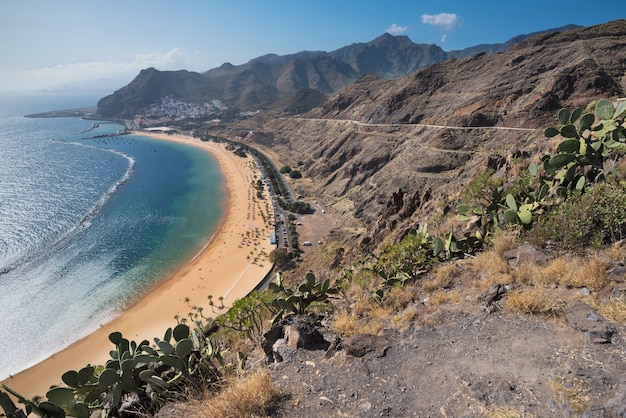 Spiaggia di Las Teresitas a Tenerife, Isole Canarie, Spagna.