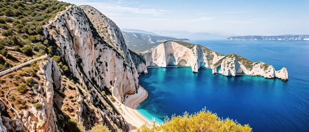 Spiaggia di Navagio Isola di Zante Grecia AI generativa