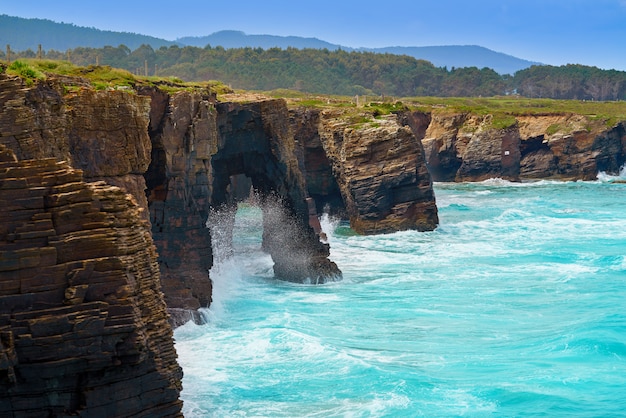 Spiaggia di Playa las catedrales Catedrais in Galizia Spagna