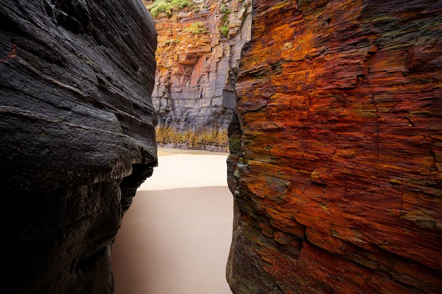 Spiaggia di Playa las catedrales Catedrais in Galizia Spagna