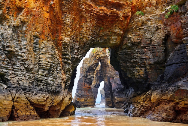 Spiaggia di Playa las catedrales Catedrais in Galizia Spagna