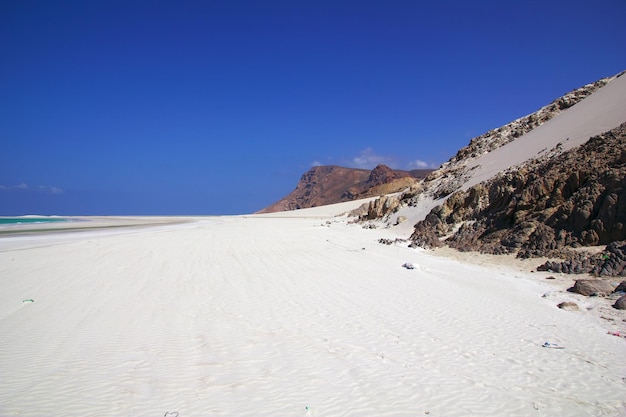 Spiaggia di Qalansiyah Isola di Socotra Oceano Indiano Yemen