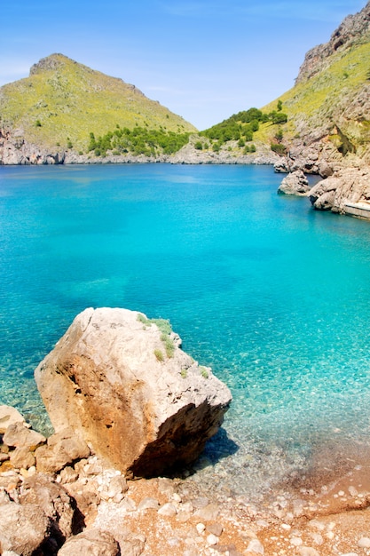 Spiaggia di Sa Calobra di Escorca nell&#39;isola Balearic di Mallorca