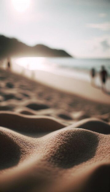 spiaggia di sabbia da vicino durante il giorno