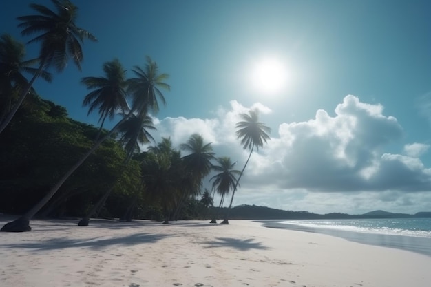 Spiaggia di sabbia di mare tropicale Genera Ai