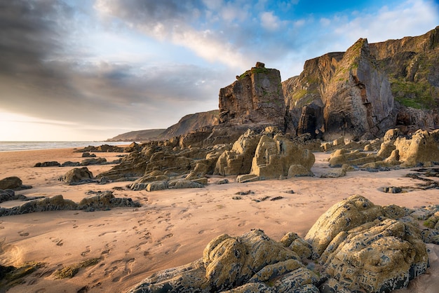 Spiaggia di Sandymouth vicino a Bude