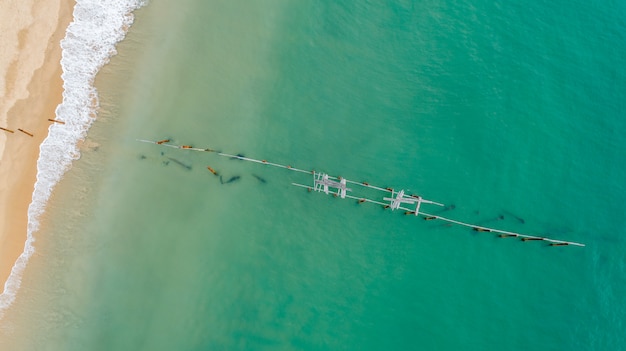 Spiaggia di vista aerea della Tailandia