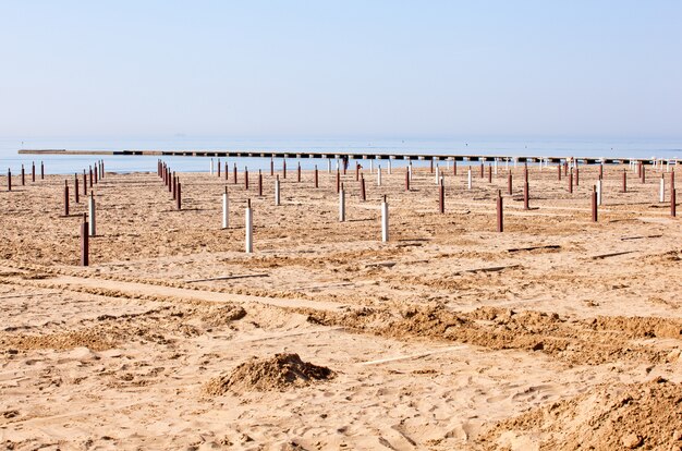 Spiaggia prima della stagione estiva