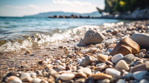 spiaggia rocciosa con spazio di copia _24xjpg