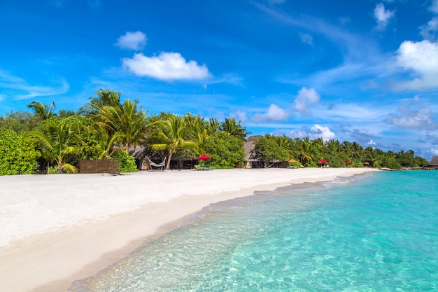 Spiaggia tropicale alle Maldive