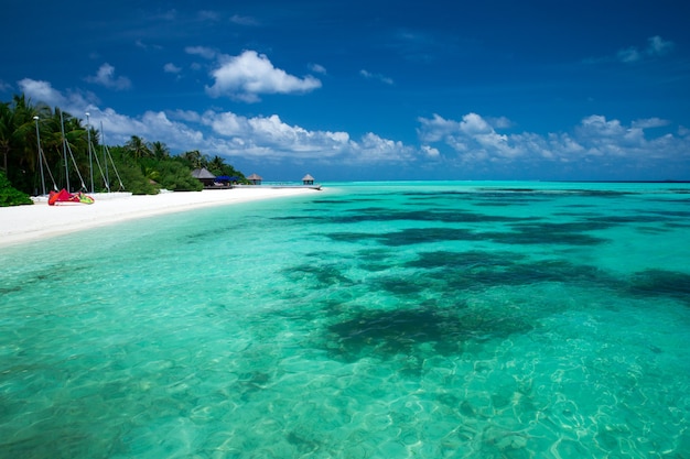 Spiaggia tropicale alle Maldive