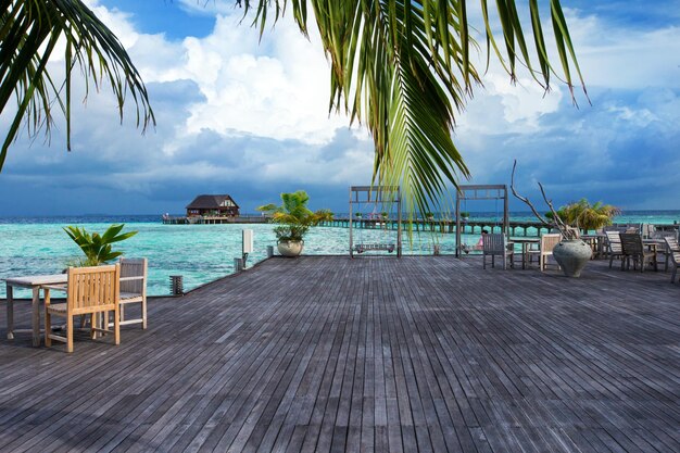 Spiaggia tropicale alle Maldive