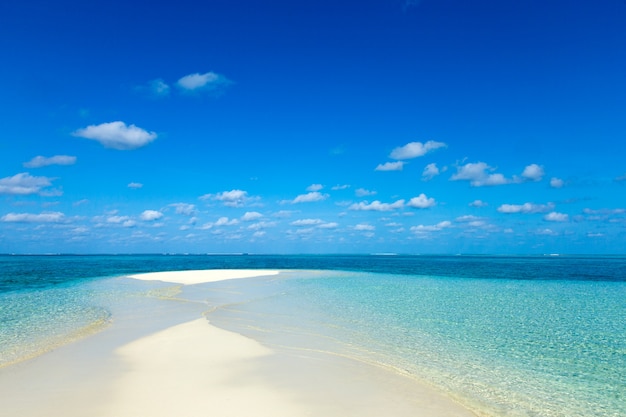 Spiaggia tropicale alle Maldive