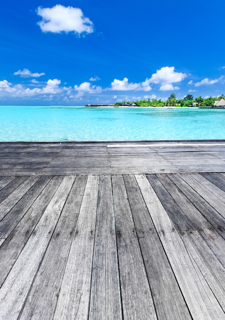 Spiaggia tropicale alle Maldive