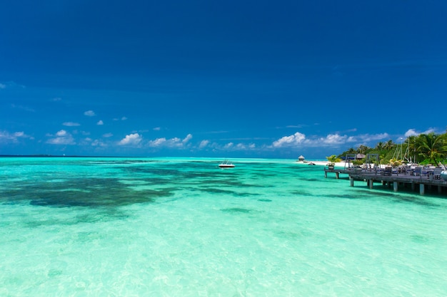 Spiaggia tropicale alle Maldive