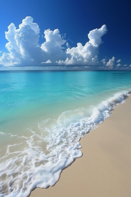Spiaggia tropicale con acqua blu limpida sulle isole