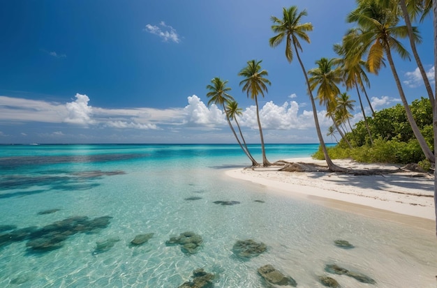 Spiaggia tropicale con acque cristalline turchesi