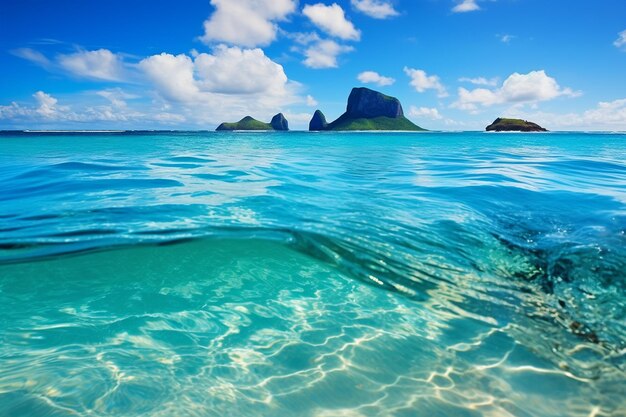 Spiaggia tropicale con mari turchesi