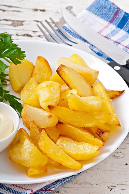 Spicchi di patate fritte