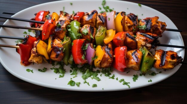 Spiccioli di pollo colorati a barbecue che scoppiano i sapori