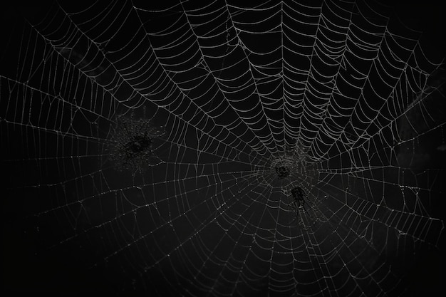 Spiderweb On Darkness Halloween Sfondo Vera Ragnatela