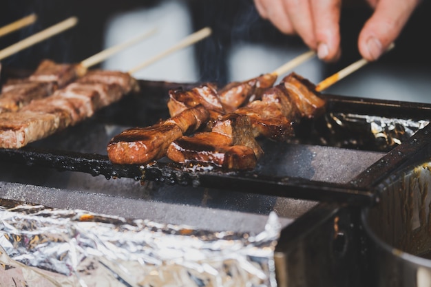 Spiedini di barbecue giapponesi