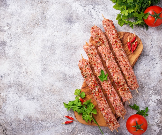Spiedini di carne macinata lula kebab