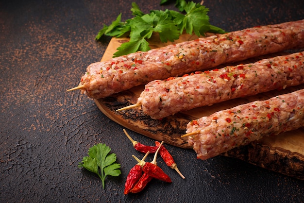 Spiedini di carne macinata lula kebab