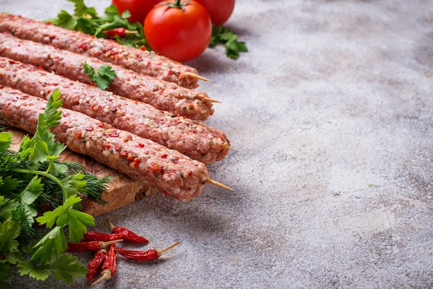 Spiedini di carne macinata lula kebab