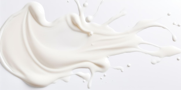 Spilled Milk Puddle Abstract La bellezza della crema bianca da vicino con colori brillanti e consistenza