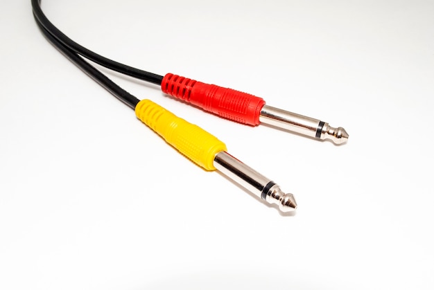 spina audio jack 63 rosso e giallo