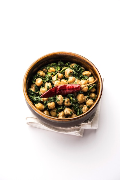 Spinaci Ceci Curry Secco / Palak chana Sukhi masala sabzi