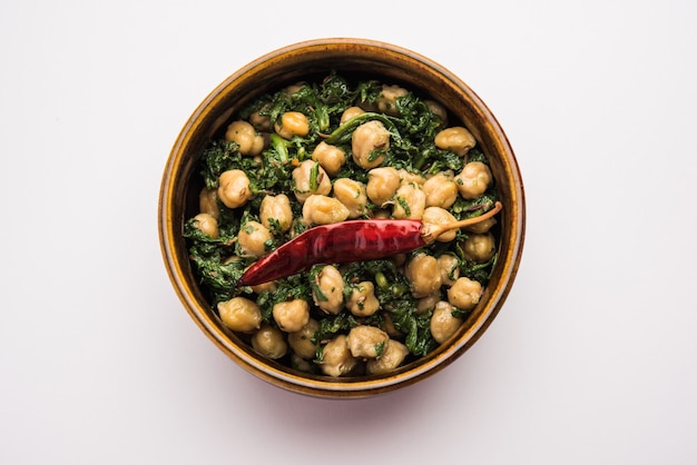 Spinaci Ceci Curry Secco / Palak chana Sukhi masala sabzi