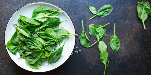 spinaci foglie succose verdi insalata biologica