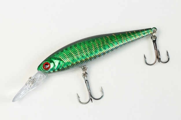 Spinner e wobblers da pesca multicolori sullo sfondo